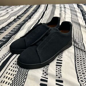 Zegnas Men's Casual Slip-On Sneakers in Black 10 US